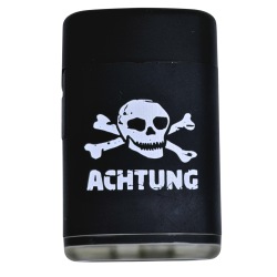 Zapa�ova� Achtung Lebka plastov� �ierny 1 ks