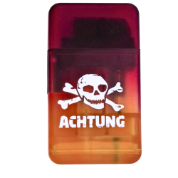 Zapa�ova� Achtung transparentn� oran�ovo-bordov� 1 ks